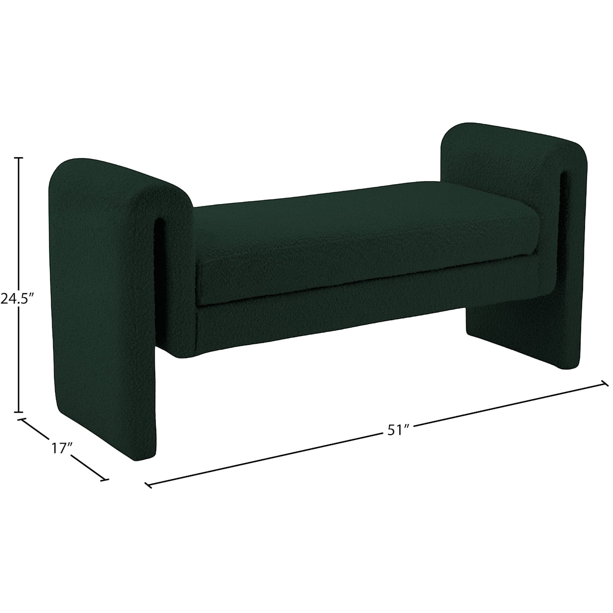 Meridian Furniture Stylus Bench