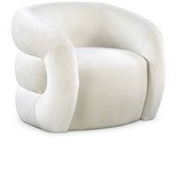 Roxbury Cream Velvet Accent Chair