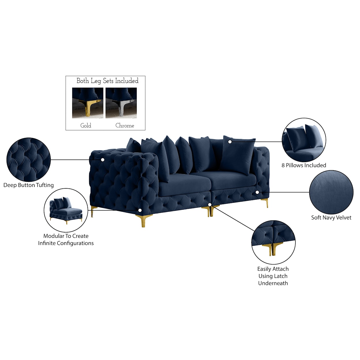 Meridian Furniture Tremblay Modular Sofa