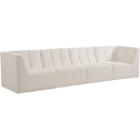 Relax Cream Velvet Modular Sofa
