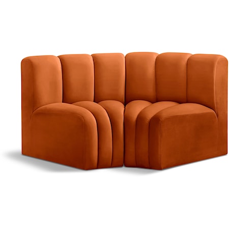 Arc Cognac Velvet Modular Sofa