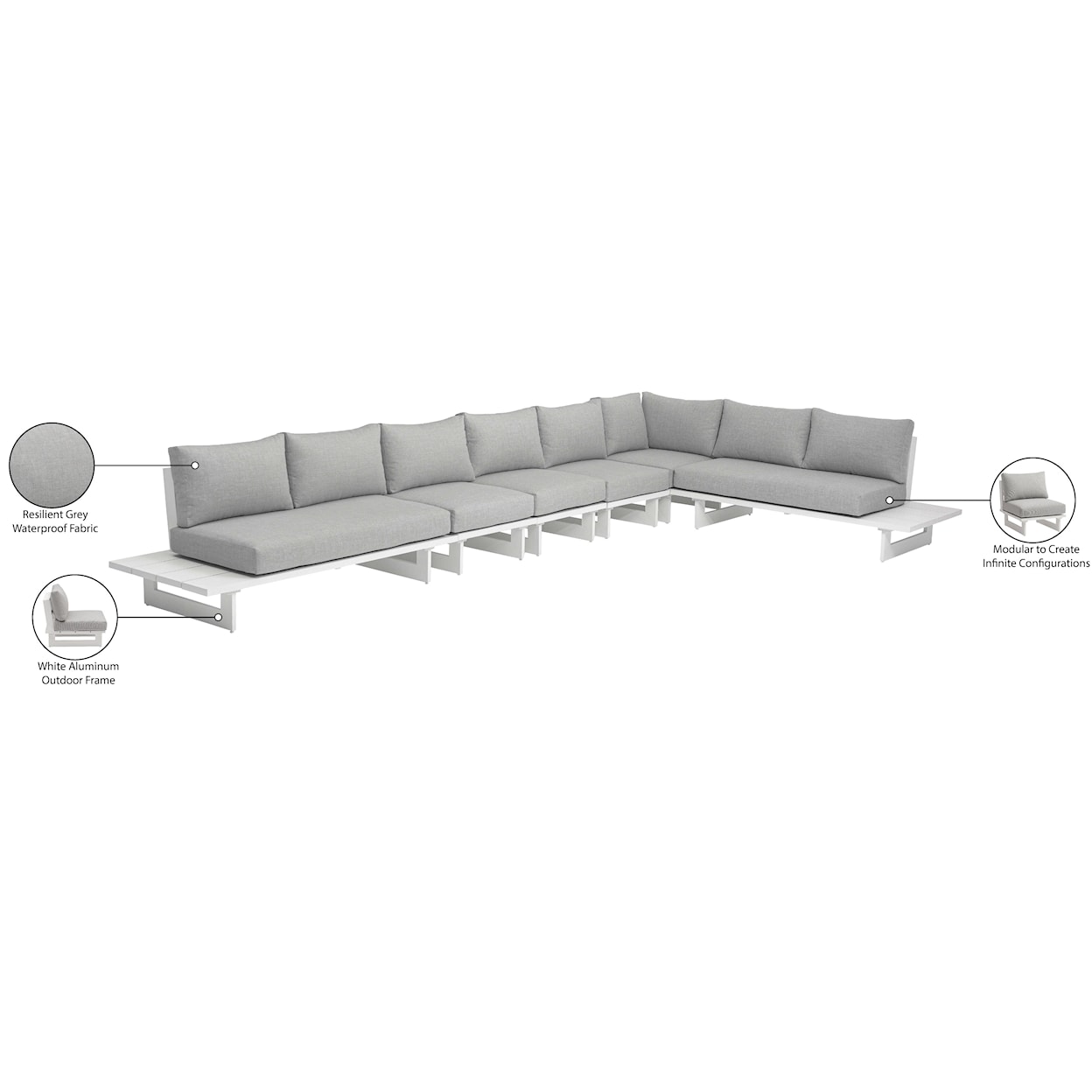 Meridian Furniture Maldives Modular Sectional