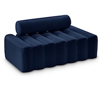 Melody Navy Velvet Loveseat