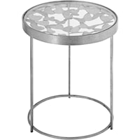 Contemporary Silver Butterfly End Table