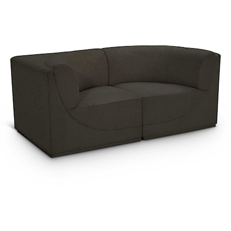 Ollie Brown Boucle Fabric Modular Sofa