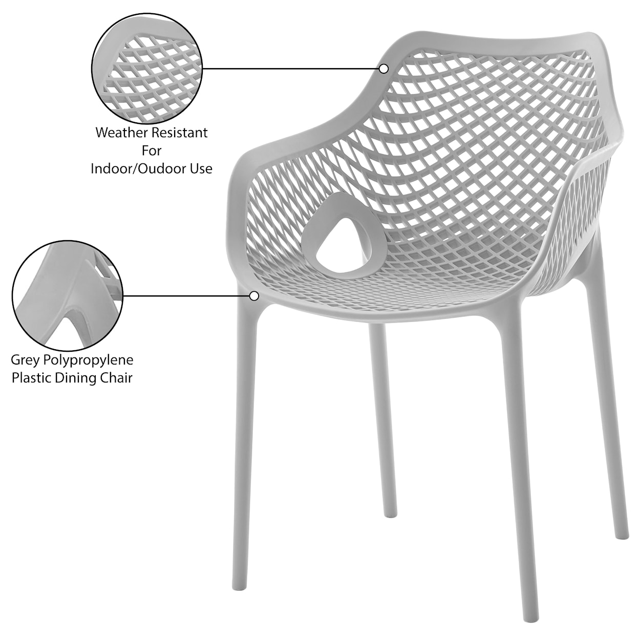 Meridian Furniture Mykonos Dining Chair