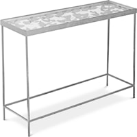 Contemporary Silver Butterfly Console Table