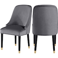 Omni Grey Velvet Dining Chair