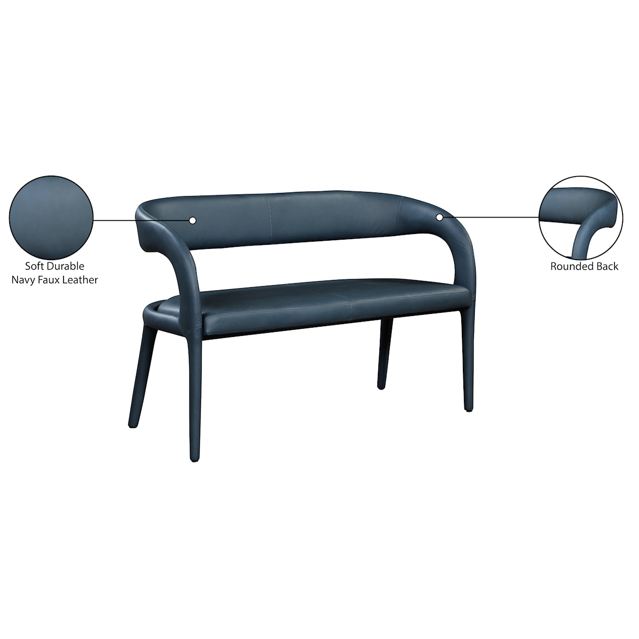 Meridian Furniture Sylvester Bench