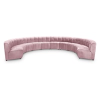 Limitless Pink Velvet 10Pc. Modular Sectional