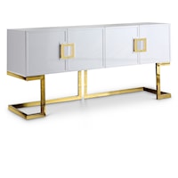 Contemporary Sideboard with Gold Stainless Steel Base