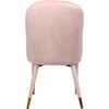 Meridian Furniture Belle Pink Velvet Dining Chair