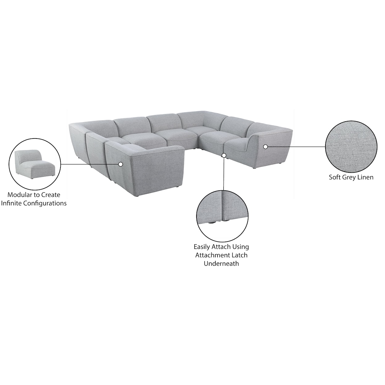 Meridian Furniture Miramar Modular Sectional