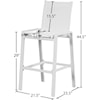 Meridian Furniture Nizuc Aluminum Mesh Barstool