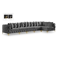 Tremblay Grey Velvet Modular Sectional