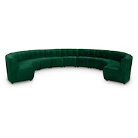 Limitless Green Velvet 11Pc. Modular Sectional