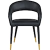 Meridian Furniture Destiny Upholstered Black Faux Leather Dining Chair