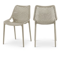 Mykonos Taupe Outdoor Patio Dining Chair