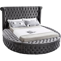 Luxus Grey Velvet Full Bed (3 Boxes)