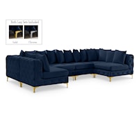 Tremblay Navy Velvet Modular Sectional