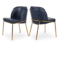 Jagger Navy Faux Leather Dining Chair