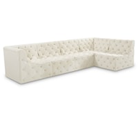 Tuft Cream Velvet Modular Sectional