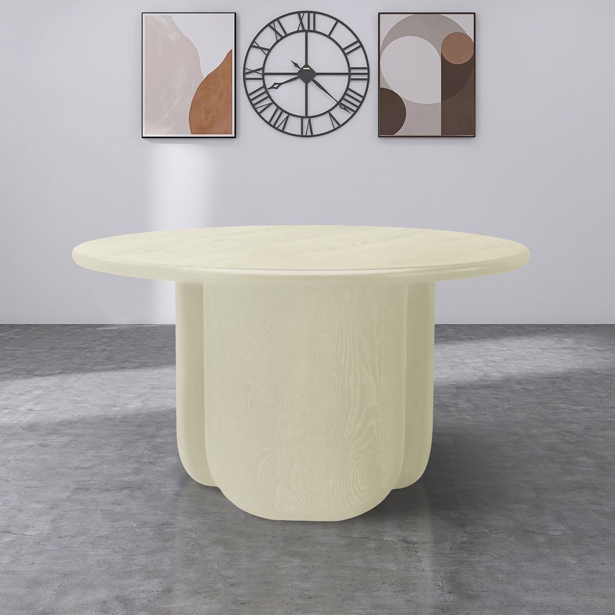 Meridian Furniture Benito Cream Black Oak Dining Table