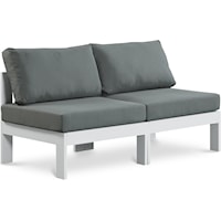 Nizuc Grey Water Resistant Fabric Outdoor Patio Modular Sofa