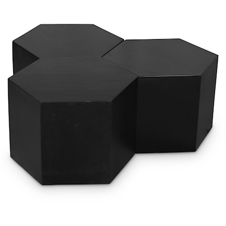 Eternal Modular 3-Piece Coffee Table - Black