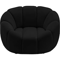 Contemporary Elijah Chair Black Velvet