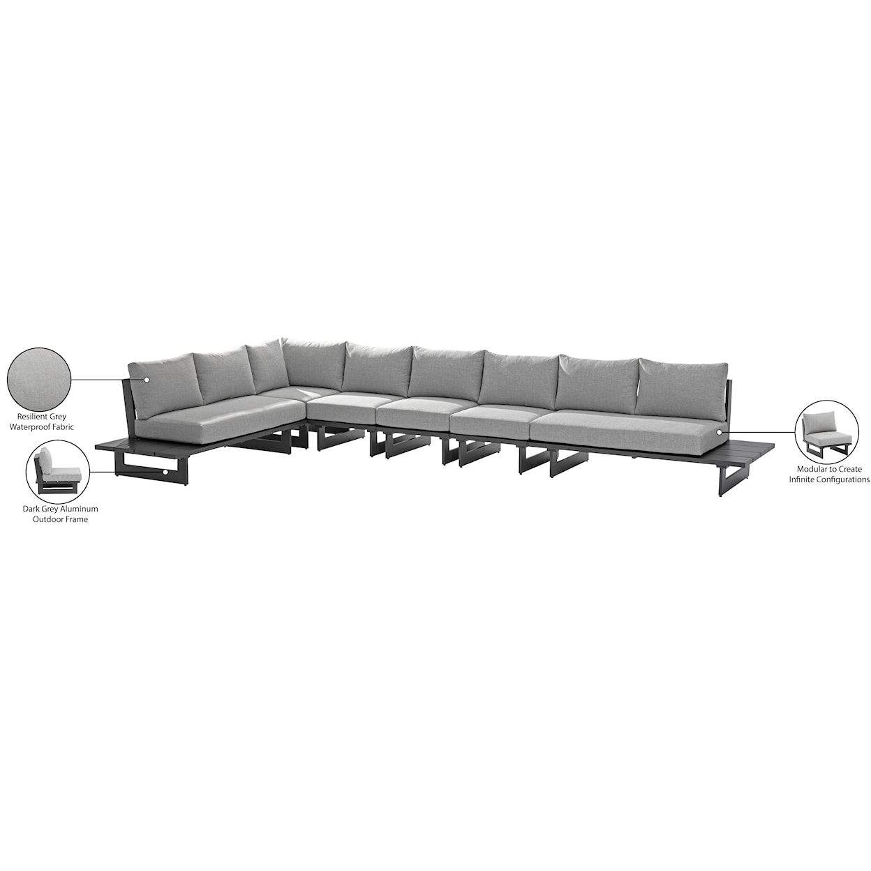 Meridian Furniture Maldives Modular Sectional
