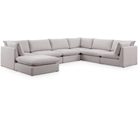 Mackenzie Beige Durable Linen Textured Modular Sectional