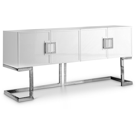 Sideboard with Chrome Stainless Steel Base
