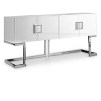 Contemporary Sideboard with Chrome Stainless Steel Base
