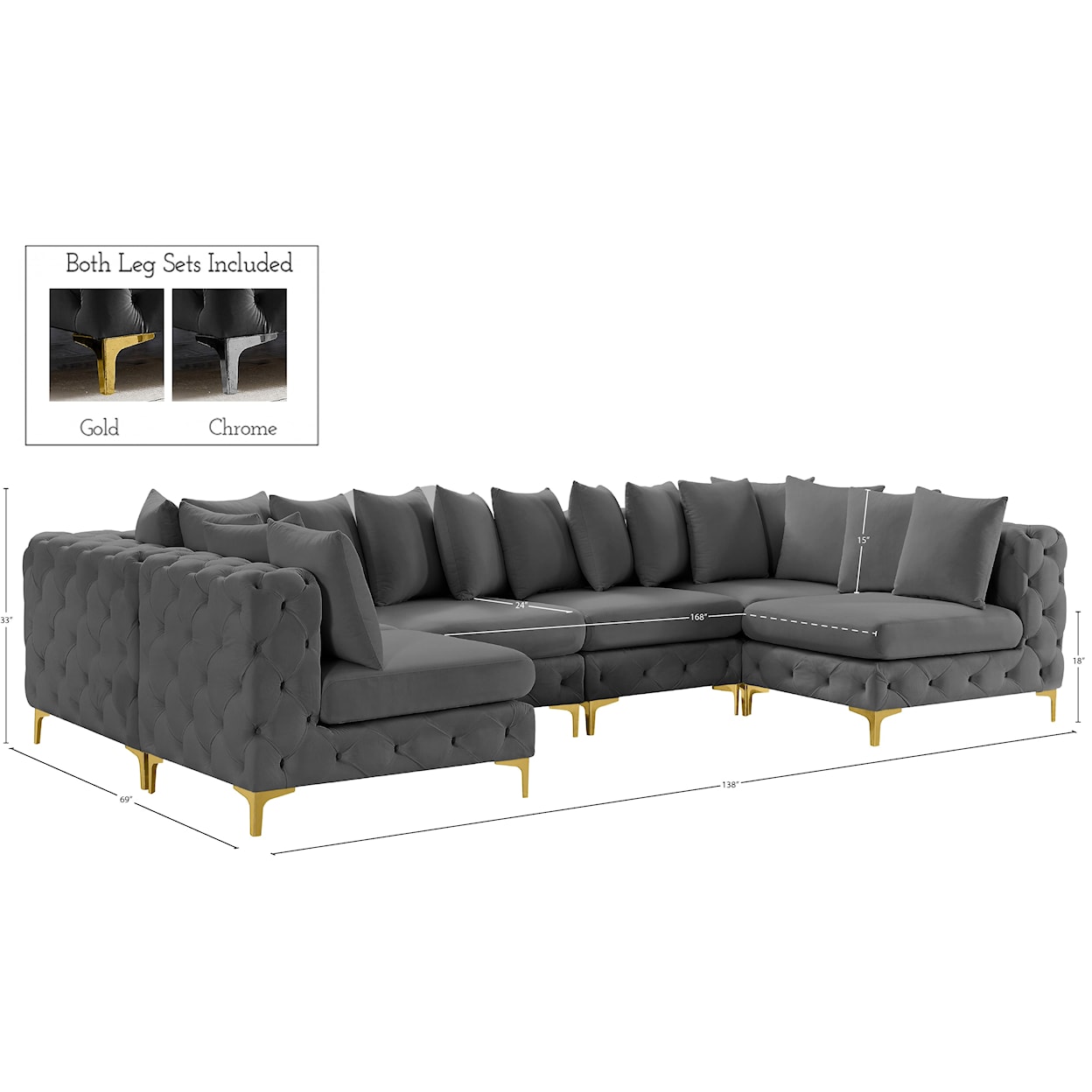 Meridian Furniture Tremblay Modular Sectional