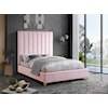 Meridian Furniture Via Queen Panel Bed with Channel Tufting