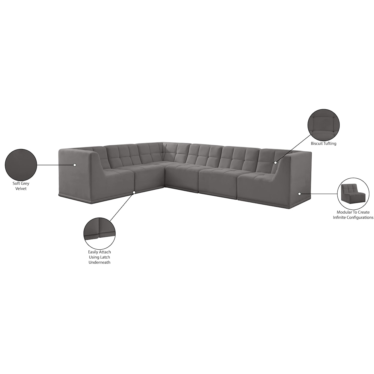 Meridian Furniture Relax Modular Sectional