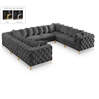 Tremblay Grey Velvet Modular Sectional