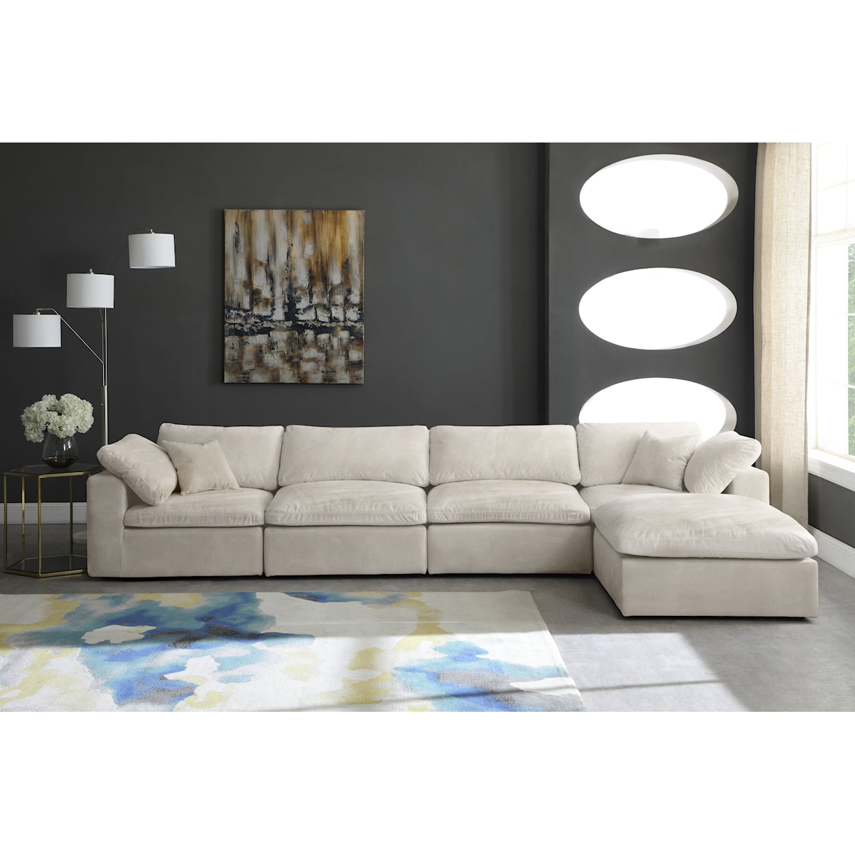 Meridian Furniture Cozy Comfort Modular Sectional