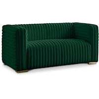 Ravish Green Velvet Loveseat