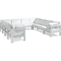 Nizuc White Water Resistant Fabric Outdoor Patio Modular Sectional