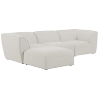 Miramar Cream Durable Linen Textured Modular Sectional