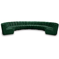 Infinity Green Velvet 9Pc. Modular Sectional