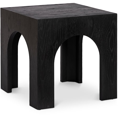 Contemporary Arched End Table - Black