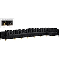 Tremblay Black Velvet Modular Sectional