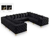 Tremblay Black Velvet Modular Sectional