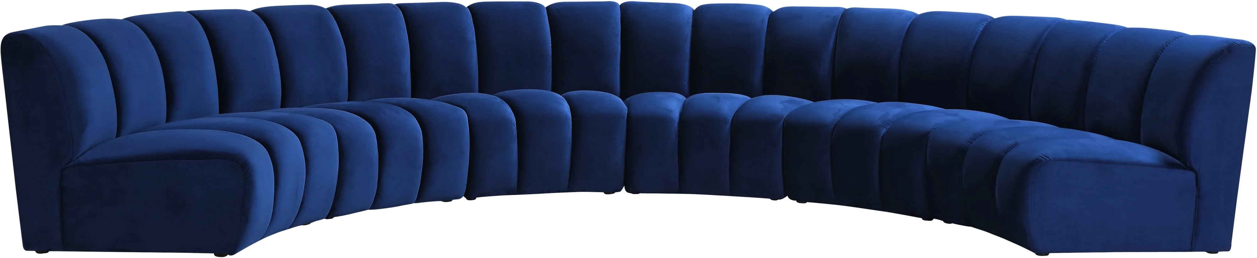 Meridian Furniture Infinity 638Navy6PC Infinity Navy Velvet 6pc