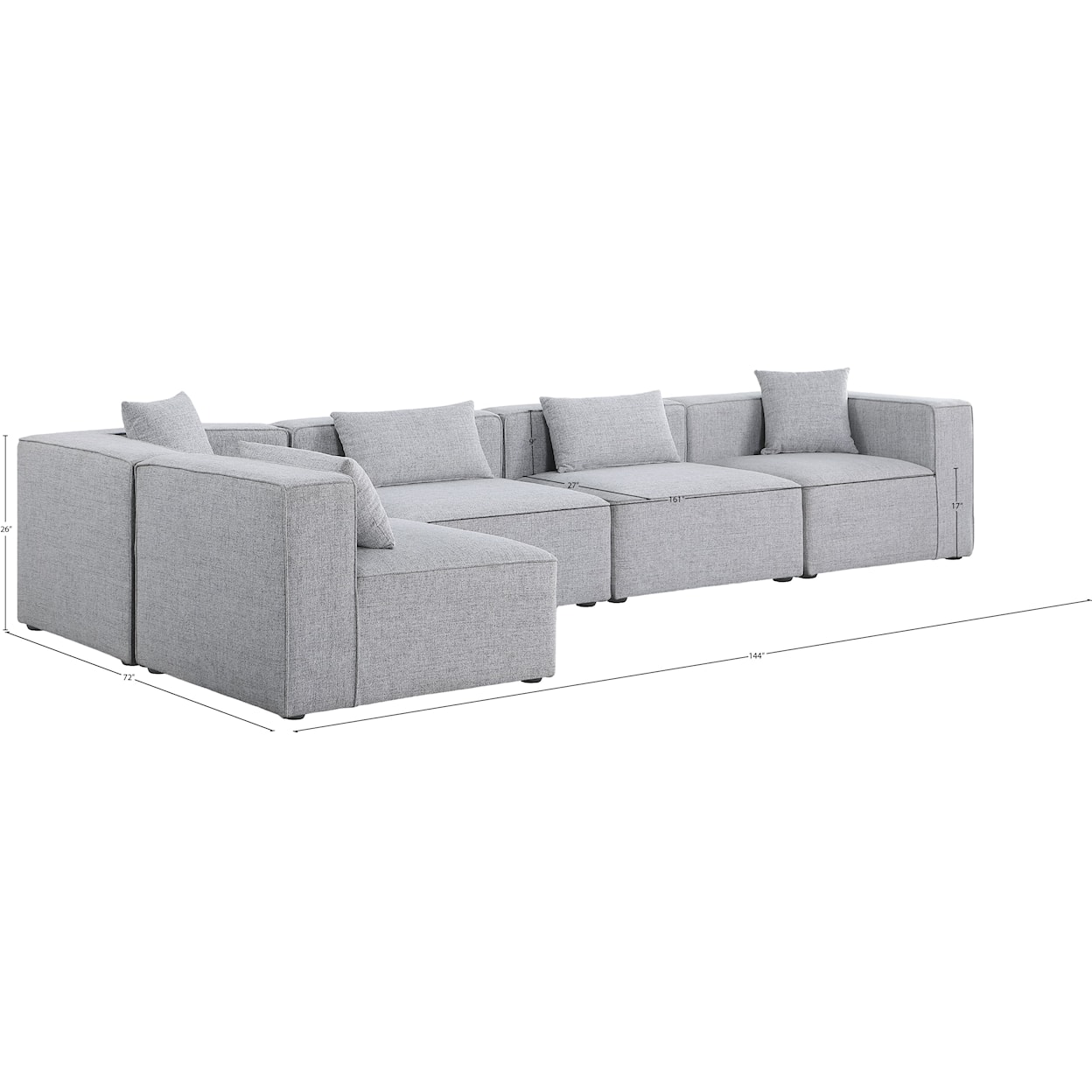 Meridian Furniture Cube Modular Sectional