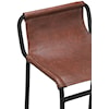 Meridian Furniture Dax Brown Faux Leather Counter Stool