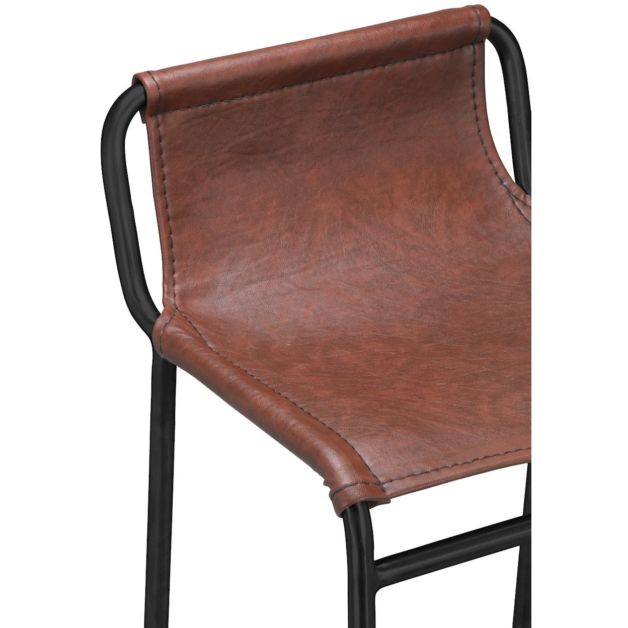 Meridian Furniture Dax Brown Faux Leather Counter Stool